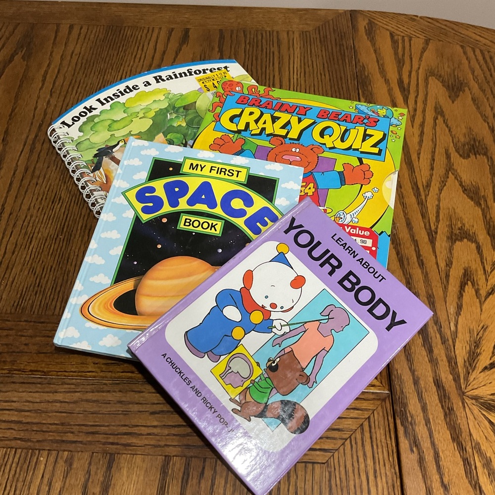 Educational Popup and Board Book Collection Space, Body, Crazy Quiz, Rain Forest